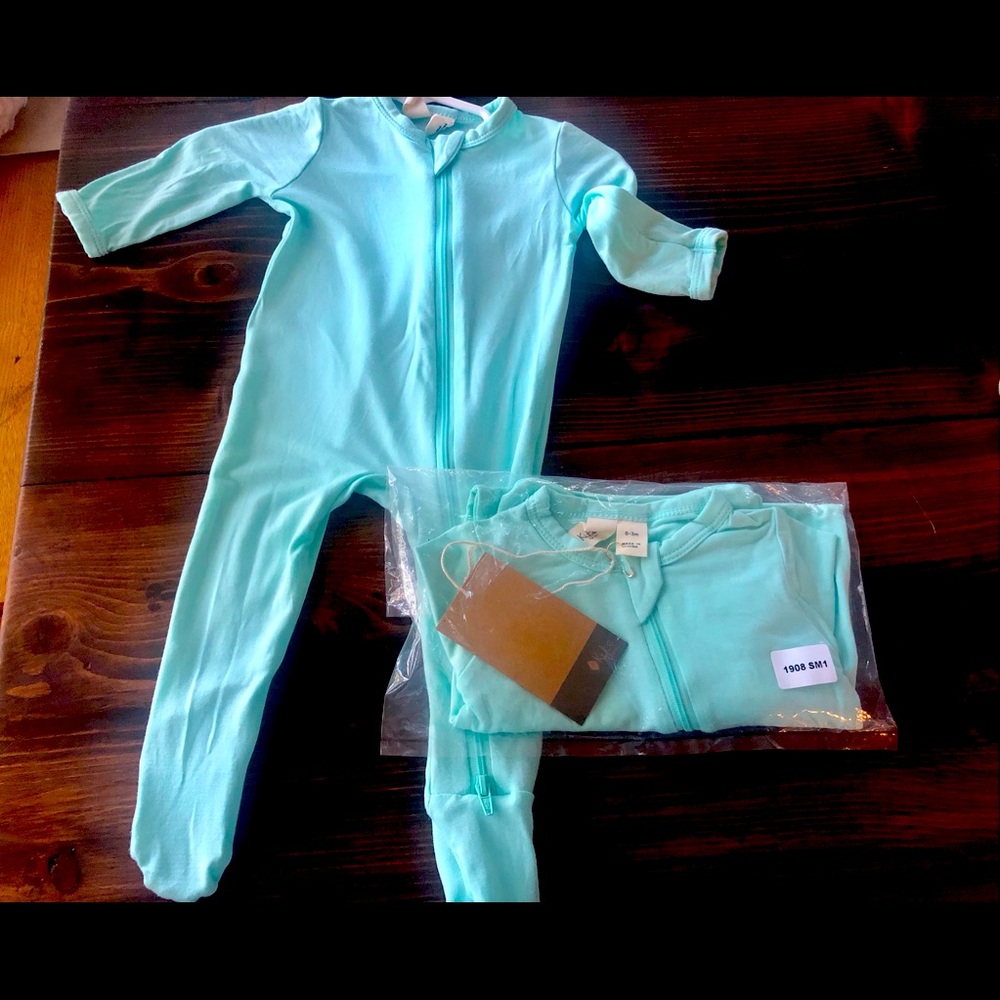 New in package Kyte zippered footie in Sea Mist